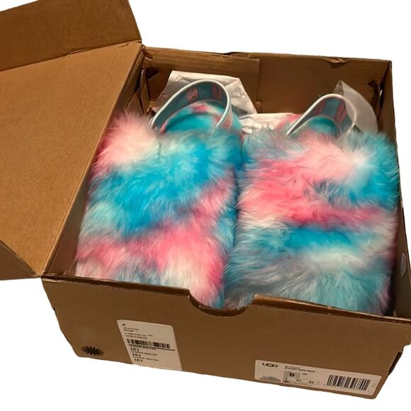 UGG Shoes - ugg rainbow fluffy slippers